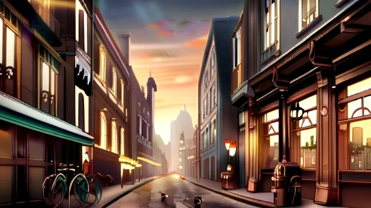 Scenery, anime scenery, London Victorian era, cityscape, victorian, anime, city, England 