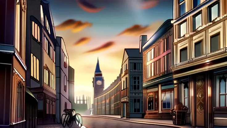 Scenery, anime scenery, London Victorian era, cityscape, victorian, anime, city, England 