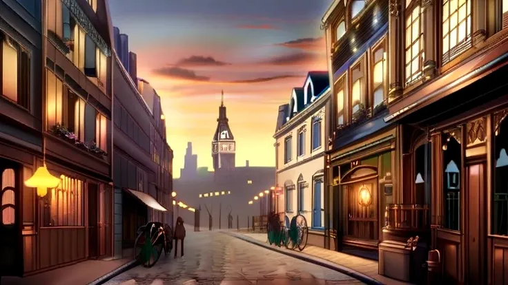 Scenery, anime scenery, London Victorian era, cityscape, victorian, anime, city, England 