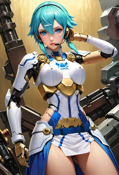 (((Highest quality)))、(((unity 8k wallpaper)))、(((32k)))、(((masterpiece)))、(((Very detailed)))、(((Ultra-high resolution)))、(((Ultra-high resolution)))、(((Cyborg Sinon)))、(((Mecha Girl)))、(((Robot Girl))、(( Very detailed顔, RAW Photos, Professional, Ultra-fi...