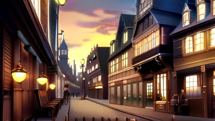 Scenery, anime scenery, London Victorian era, cityscape, victorian, anime, city, England 