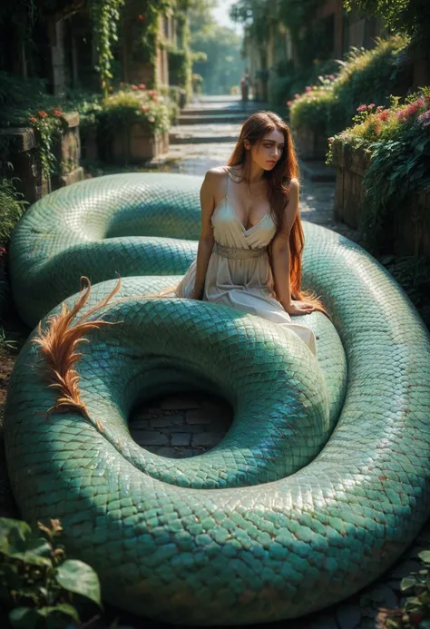 futanaria woman with a very long serpentine cock