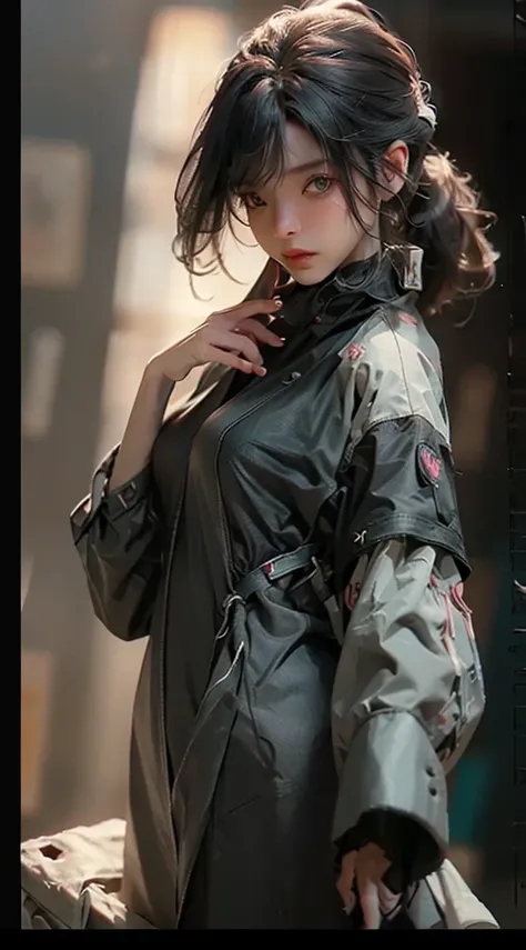 ((Highest quality)), ((masterpiece)), (detailed:1.4), 3d, Beautiful cyberpunk woman image,High resolution (High Dynamic Range),Ray Tracing,NVIDIA,Super Resolution,Unreal 5,Scattered beneath the surface,PBR Texturing,Post-processing,Anisotropic Filtering,De...