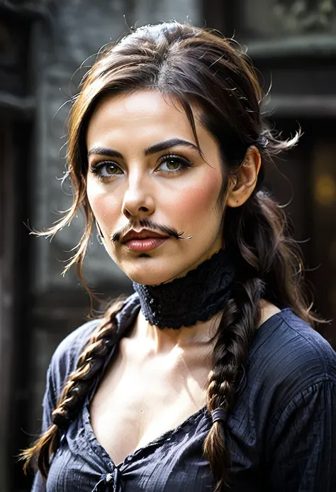 woman with side whiskers beard