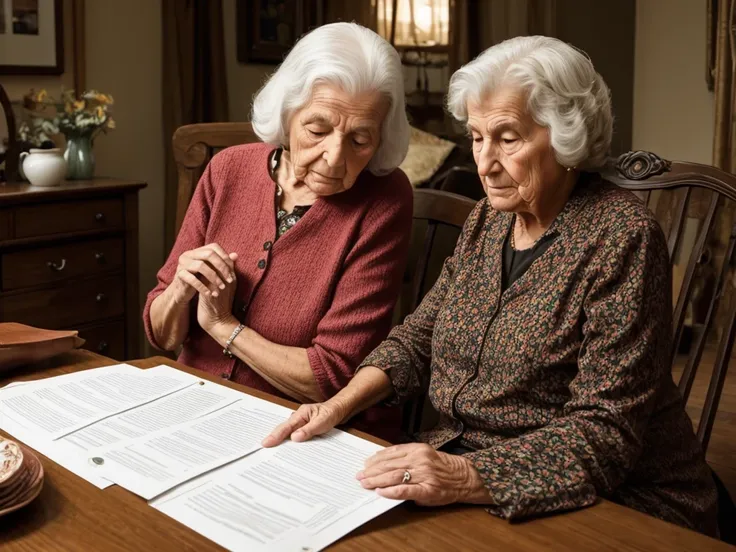 grandma catarina politely refusing a request from an adult who is overwhelming her.