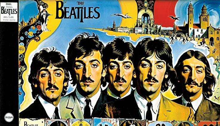 Cover of Beatles "Anthology" album, by Salvador Dali