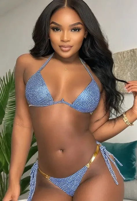 (best high quality:1.5), obra de arte, (8k), extremely detailed, (High details:1.4), Solo, ((24 year old pretty perfect Angolan female)), (bikini),