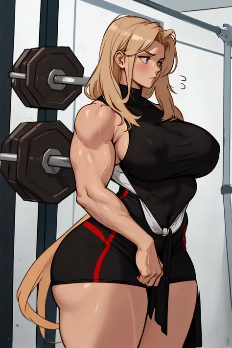 Bulk female, 175 cm tall and weights 80 kg. Her chest is 107 cm, haunch cm, biceps 38 cm in circumference