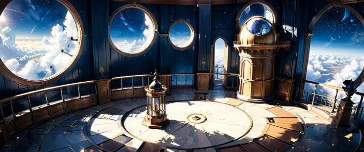 The 18th century telescope was located in an indoor observatory on the top floor of the building, with the sides of the circular dome roof opening to the left and right, allowing a long telescope to be pointed diagonally upwards to observe the starry sky. ...