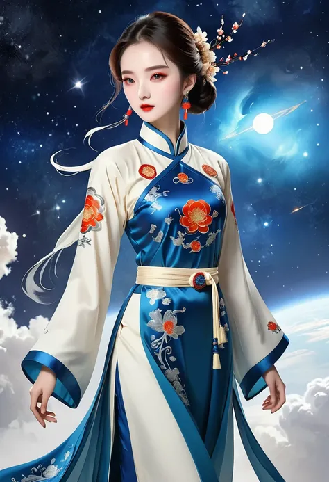 National trend space suit，Chinese elements，Hanfu elements，Space suit professionalism