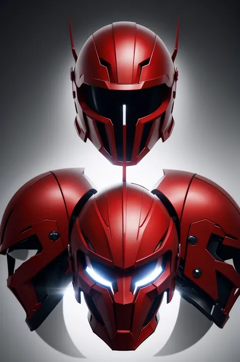 Make a red Spartan helmet logo, with a black background reminiscent of Greece 