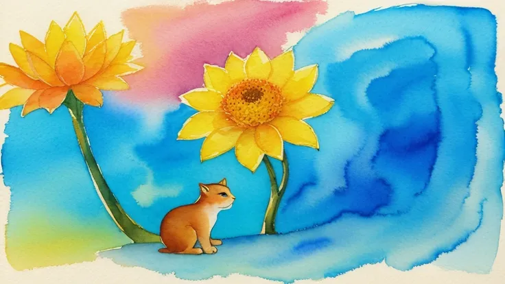 The little prince, watercolor style, vibrant colors