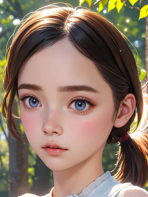 One Girl，(1人のとてもcute女の子:1.3)，masterpiece，Highest quality，High resolution，From below，Low - Angle，Photorealistic，RAW Photos，Ray Tracing，beautiful girl，(15 years old:1.3)，cute，Big eyes，(detailed pupils:1.2)，(The face is facing straight ahead:1.3)，Body facing ...