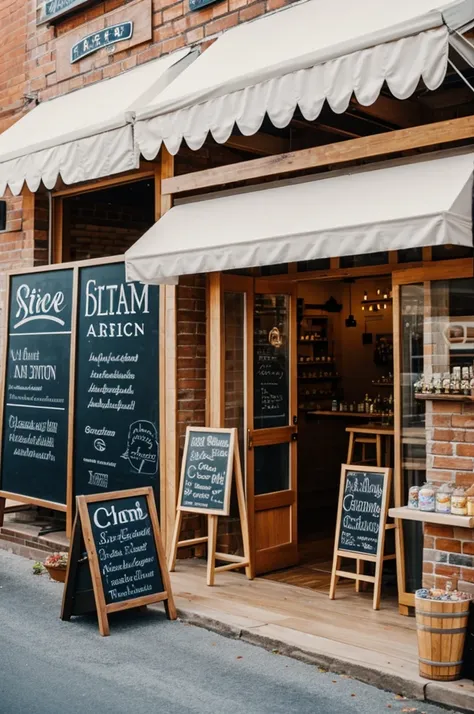 Artisan ice cream shop 