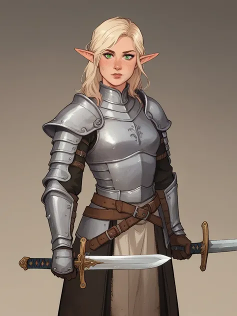 score_9, score_8_up, score_7_up, score_6_up, score_5_up, score_4_up,   wh33z13, female elf longe hair, dressing a medieval armor, sword