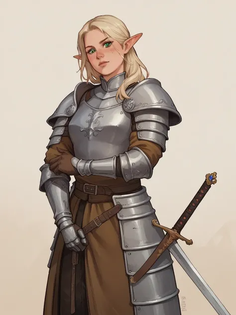 score_9, score_8_up, score_7_up, score_6_up, score_5_up, score_4_up,   wh33z13, female elf longe hair, dressing a medieval armor, sword