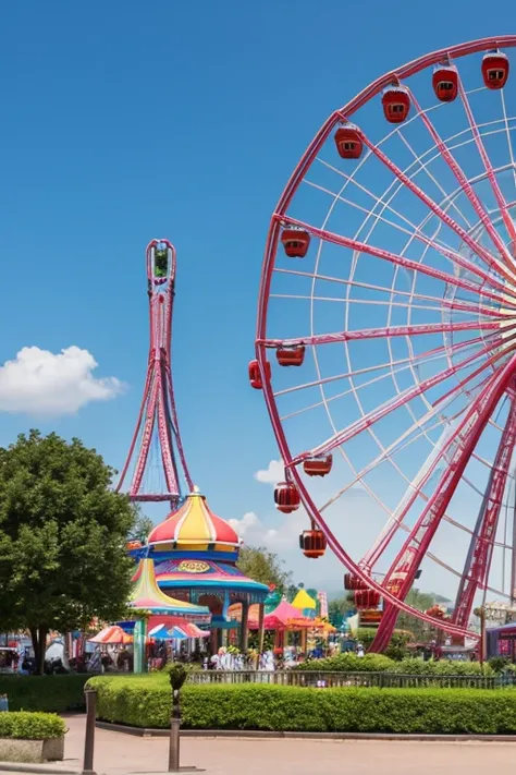 amusement park、Overlooking