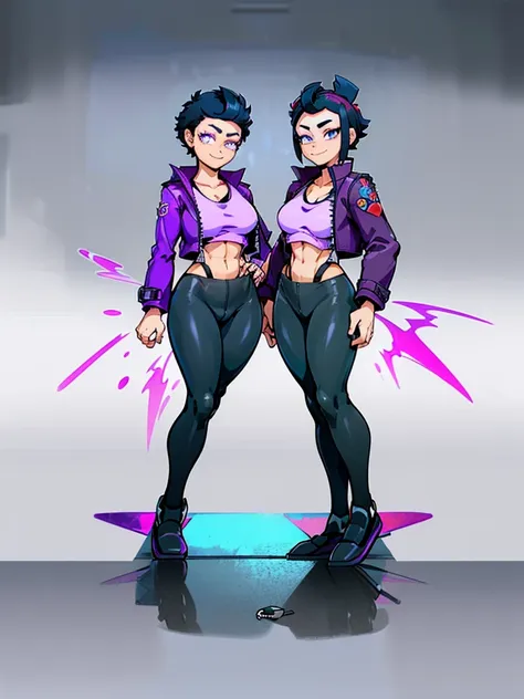 (((my hero academia style))), (((bibi))), (((brawl stars))), (((1girl))), (((female))), (((wide hips))), (((wide thighs))), (((m...