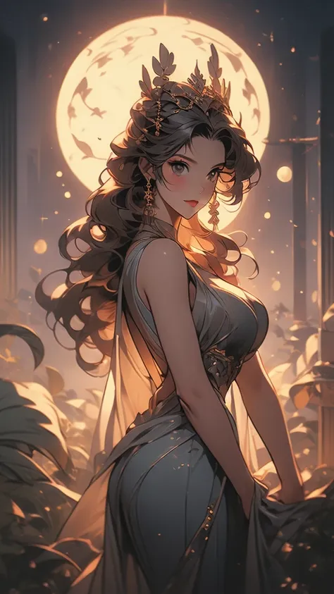 a close up of a cartoon of a woman in a dress, concept art by craig thompson, trending on cgsociety, art nouveau, the sailor gal...