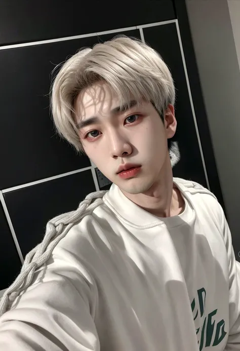 Asian man arafed with a white sweater, Kim Jiwoong, kim doyoung, Jung Jaehyun, wicked ulzzang, pale korean adorable face, hong june hyung, jinyoung shin, hyung tae, kim taejin, south korean man, lee wonbin, Yanjun Chengt, profile headshot, inspired by jeon...