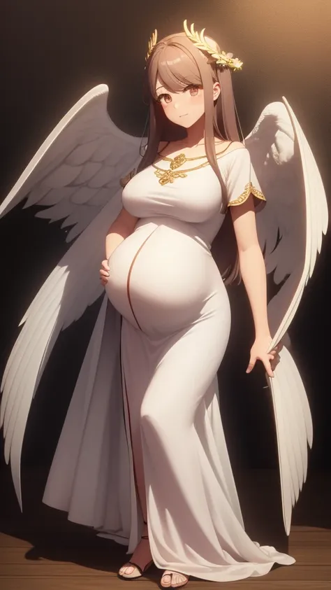 ((masterpiece, best quality;1.3)), ultra - detailed，plethora of colors，extremely detailed and beautiful background，1girl，solo，beautiful  face，Angelic，Detailed angel costume in gold，Wings Angel，feater，Fantasy landscape，epic,The sword,holdingsword,undefined,...