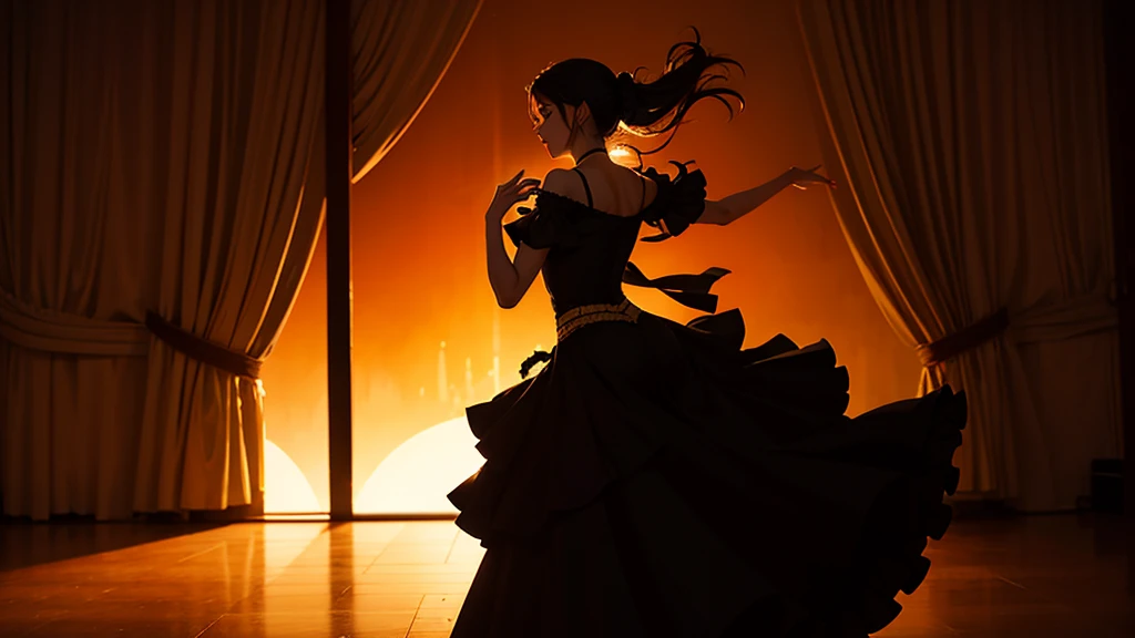 Flamenco dancer silhouette