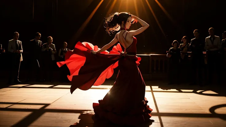 Flamenco dancer silhouette