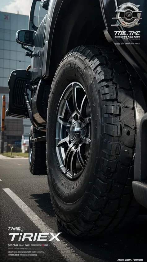 a poster advertising a  vehicles for the new york truck company, tire, 1x, steady look, new design, onyx, colour, apex, wheels, new vehicle, teaser, truck, feature, easy, by John Luke, thumbnail, online, wheel, loftis, superior look, composite, promo, vibr...