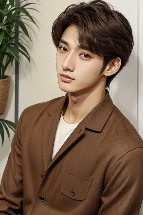 His name is Huening Kai Kamal, He has brown eyes and brown hair., has white skin, a perfect nose and he is very handsome. He belongs to a male Kpop group called Tomorrow x together. (TXT)