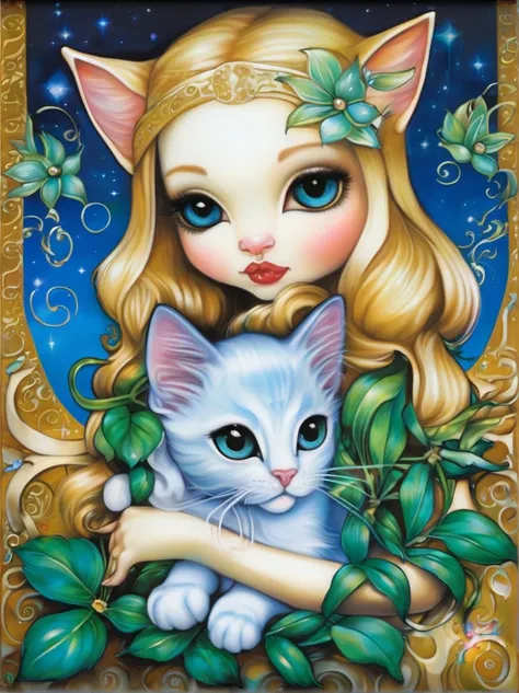 feline animal painting, Jasmine Becket-Griffith