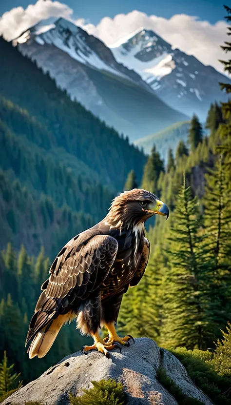 mountains and forests，there is a kind of beast，looks like a hawk，the eagle&#39;s claws are like a pair of human hands(best quali...