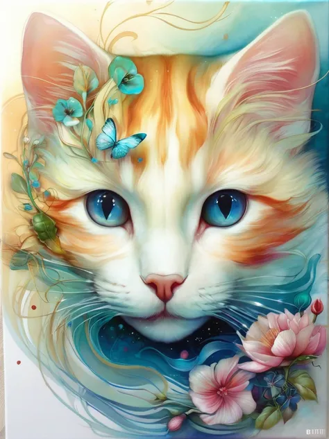 feline animal painting, Anna Dittmann