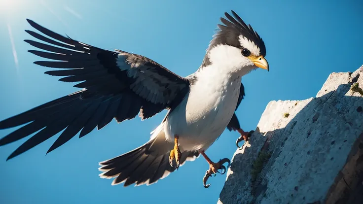 Generate a bird&#39;s-eye view of a car driving on the seashore