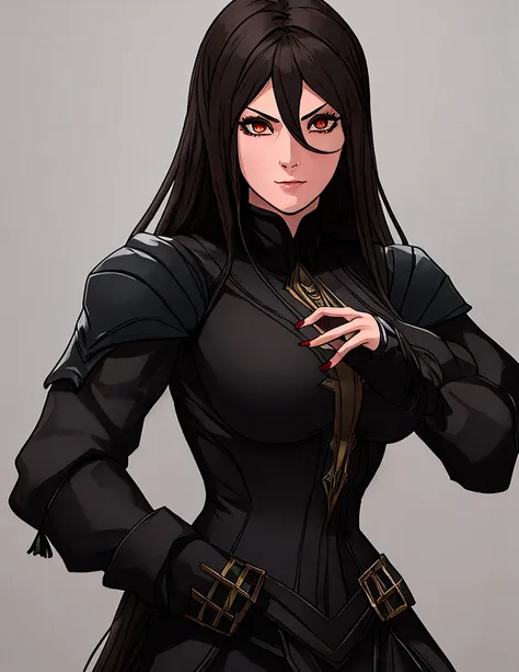 prompt beautiful woman mortal kombat in black clothes