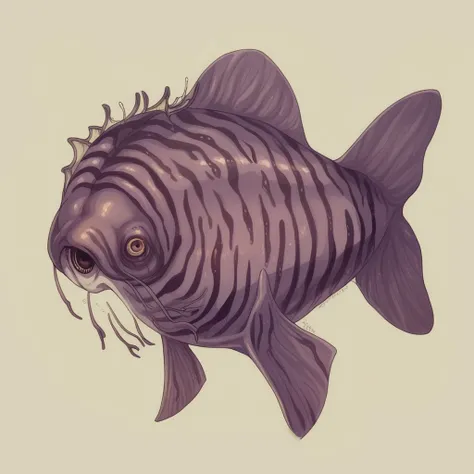 there is a drawing of a fish with a very big mouth, scary fish, realistic creature concept, deep sea creature, deep sea fish, aquatic creature, illustration of an angler fish, highly detailed creature, angler fish, deep sea monster, detailed creature, love...