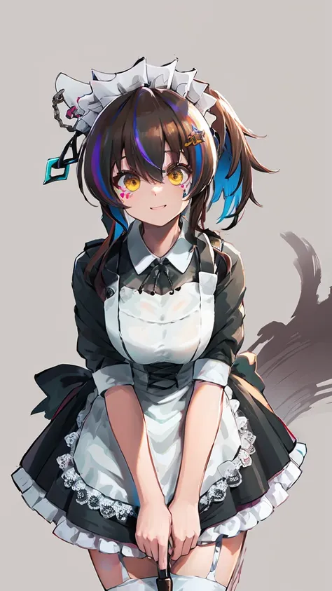 (((Maid clothes)))), (((big)))), Drunk Eyes, Daitaku Helios