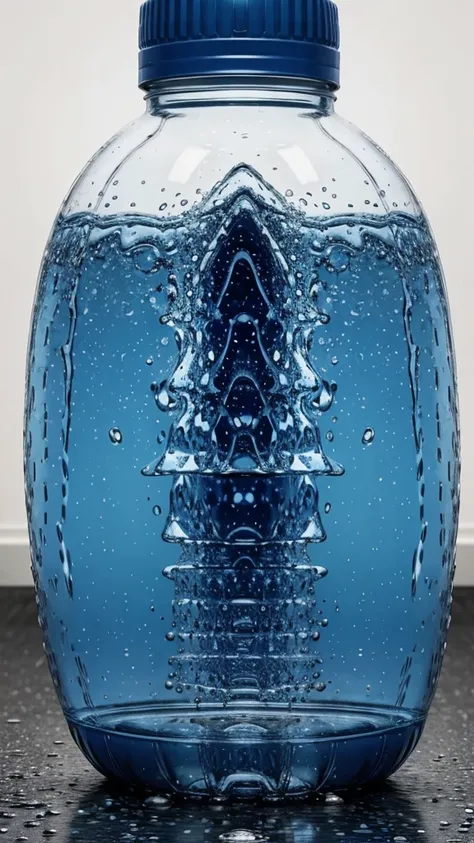 An image of a large water bottle overflowing, symbolizing excess intake.