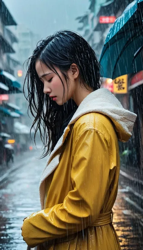 in the cold rain，A girl stands alone in a deserted place，Her figure looked particularly desperate。The rain hit her mercilessly，But it is not possible&#39;Wash away the pain and despair in her heart。

Her eyes are empty and numb，Seems to have lost hope in l...