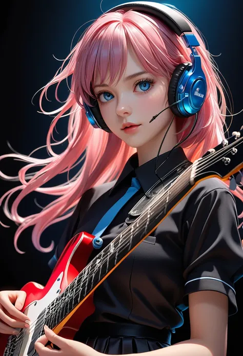 1girl, ((Movie Light)) Colorful, super detailed. incredible light complicated details Best quality (8k uniform CG wallpapers, very detailed, masterpieces, best quality Awesome details Best shadow) (Background detail: 1.4) (Beautifully detailed face Eyes wi...