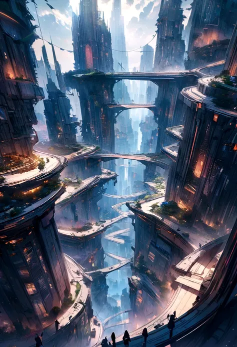 Create an image with a futuristic city as a wallpaper