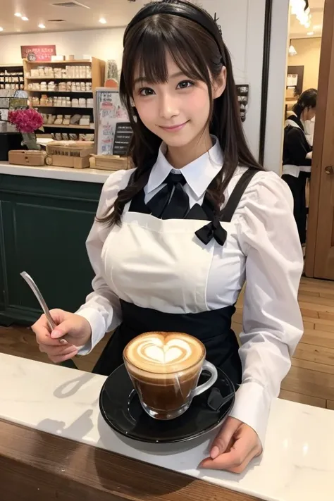 maid Cafe　A beautiful shop assistant carrying coffee