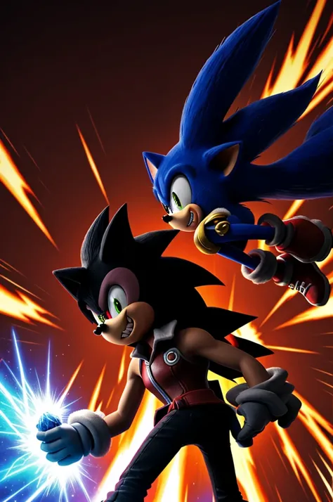 shadow the hedgehog hit by sonic the hedgehog