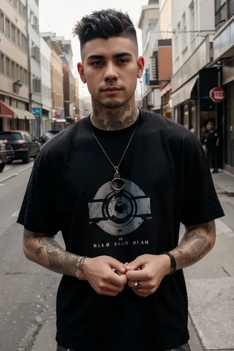 raw,Guy , musician,black lower fade hair ,on street