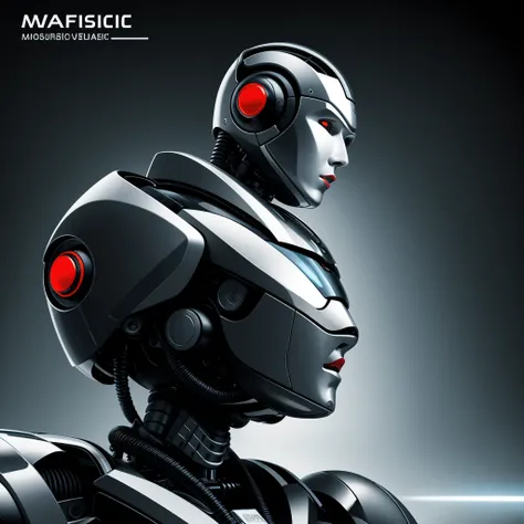 ((Best quality)), ((masterpiece)), (detailed), vector illustration on the theme of robotics and artificial intelligence. 