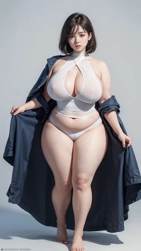 (nsfw),(8k, ultra-high resolution, highest quality, masterpiece:1.2), ultra-realistic, (realistic, photorealistic:1.37), (realistic skin:1.2), ultra-detailed, Canon EOS RP, 8k, Korean mature woman, embarrassed, frustrated,(((super obese)))、 (((super curvy,...