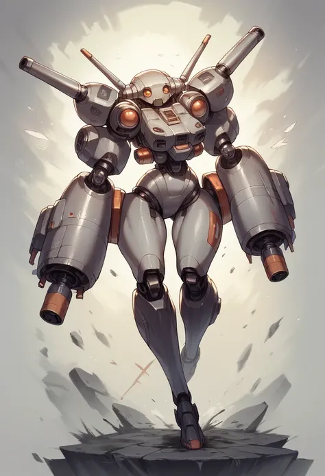 Textured skin, Super Detail, high details, High quality, Best Quality, hight resolution, 1080p, hard disk, a beauty,She wears a futuristic war machine mech with weapons built into her entire body(War Machine)