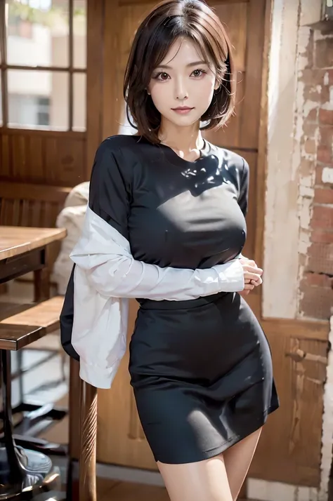 wedding, skirt, Black formal wear, whole body, Small breasts, slender, 40 year old Japanese, woman, Beautiful face, Are thin, office, Highest quality, Ultra-high resolution, (realism: 1.4), Depth of written boundary, Beautiful Face, (Purelos Face_v1: 0.8),...