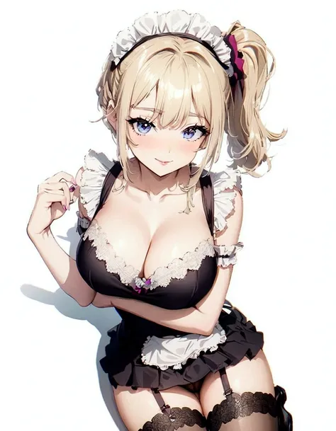 Close-up of a woman posing in sexy lingerie, Guvez, seductive Anime Girl, Anime Girl in a maid costume, , Gorgeous maid,  Wear clothes, attractive Anime Girl, Anime Best Girls, beautiful Anime Girl, Cute anime waifu wearing beautiful clothes, pretty Anime ...