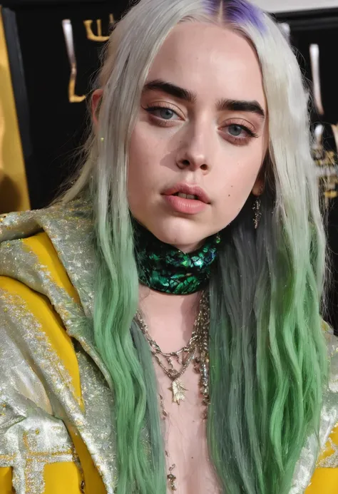 Make Billie Eilish naked with huge delicious breasts 