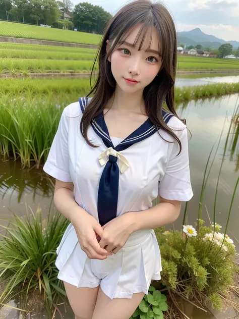 ((Best of the highest quality, 8k, Masterpiece, raw photo: 1.2)), (Sharp focus: 1.2), (1 AESPA, slim body type female, 21 y/o: 1.1), (solo: 1.28), (realistic, photo-realistic:1.37), face focus, cute face, finely eyes, (droopy eyes: 1.32), (Emphasize promin...